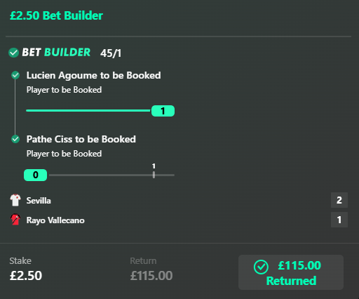 EmilyTaylorTips's tweet photo. BOOOOOOOOOOOM! 😍

MY 45/1 CARDS BET HAS JUST WON! ✅

THEY WERE BOTH BOOKED IN THE 102ND MINUTE FOR AN ARGUMENT 🤣

THAT'S 45/1, 18/1, 9/1, 15/2 AND 7/1 WINNERS IN THE LAST 2 DAYS 🤯

Who wants Arsenal vs Man City bet builders today? Tap ❤️ https://t.co/T16Mqq9npH