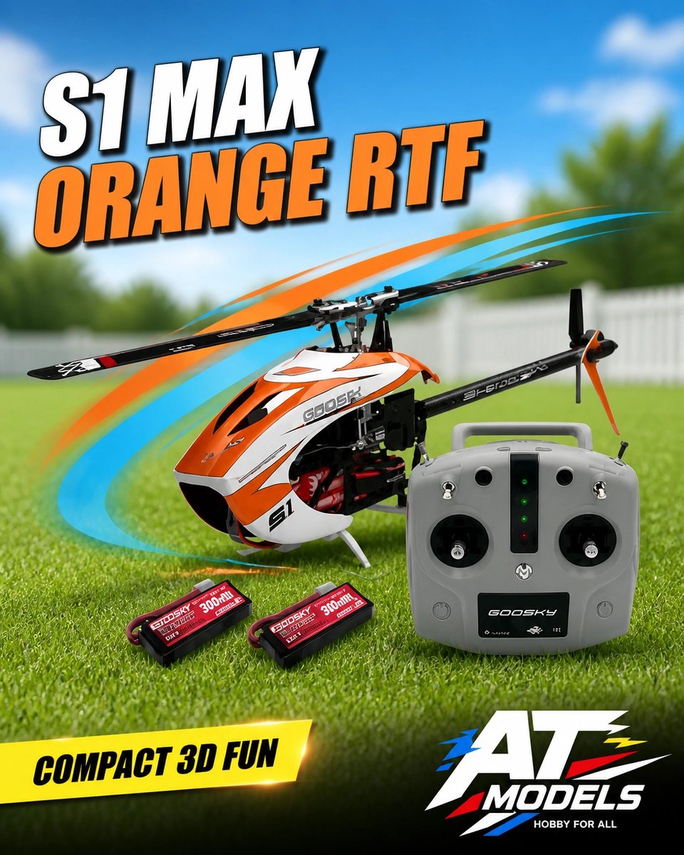 aligntrexcouk's tweet photo. Compact 3D fun.. Goosky S1 Max New Edition Orange RTF micro heli.. Perfect for backyard flying.. ATModels.. https://t.co/m5oyKPKygB #ATModels https://t.co/s7VmGNhc3G