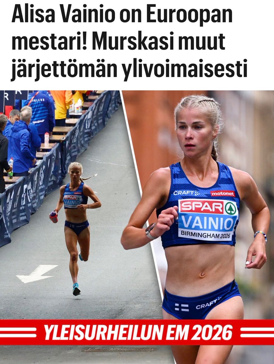 willerydman's tweet photo. Huh, mikä suoritus! Tämän myötä Alisa Vainio on kyllä noussut yhdeksi suurista suomalaisista urheilijalegendoista. Valtaisat onnittelut, hyvä Suomi! 🇫🇮 https://t.co/1Ccfsw9HPg