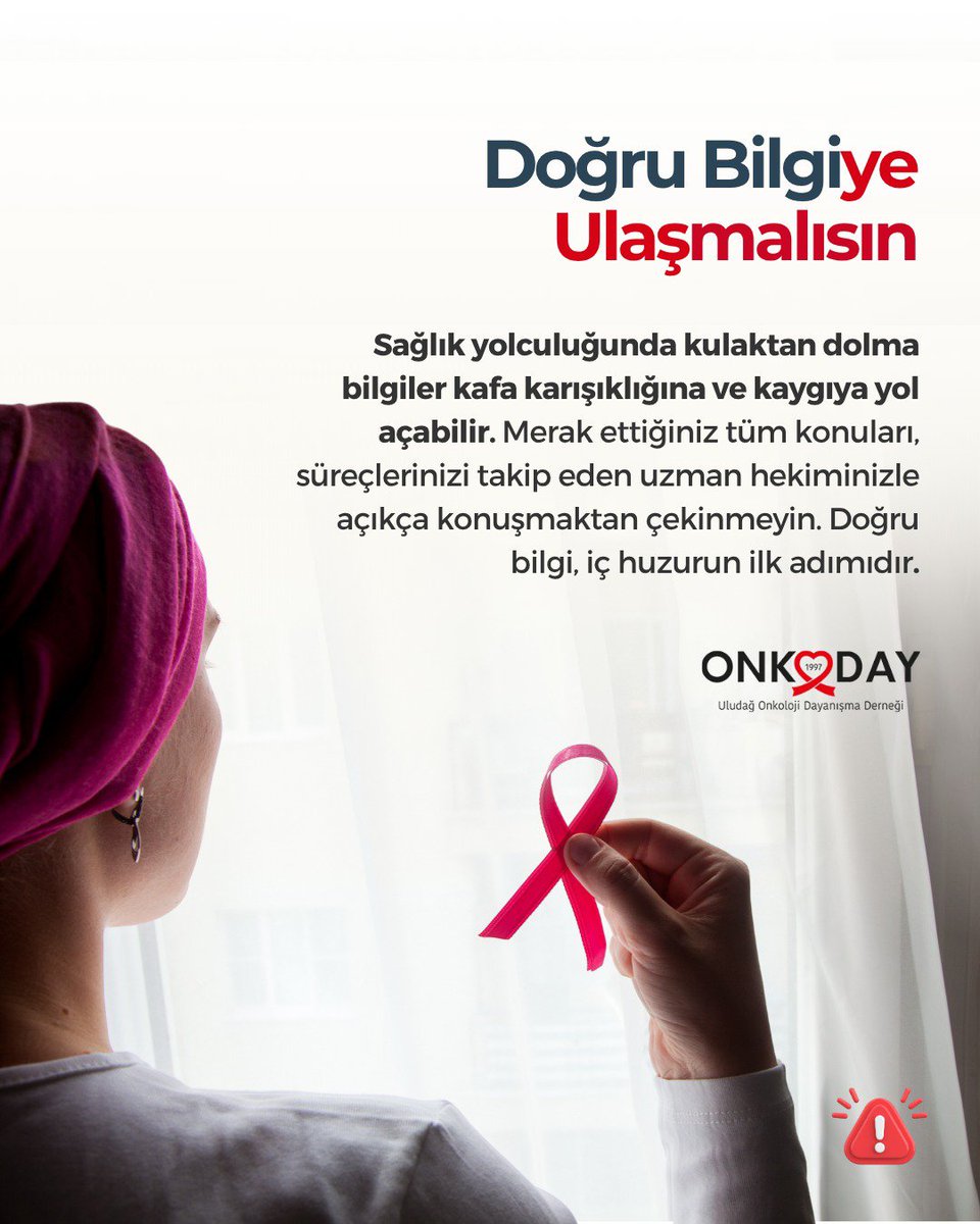 onkoday's tweet photo. Sağlığımızla ilgili kararlarımızı duyduklarımızla değil, doğru bilgiyle verelim. 🩺

Soralım, araştıralım ve uzmanlarımızdan güvenilir bilgiler alalım... 🔎

Bilinçli olmak, kendimize verebileceğimiz en değerli destektir. 🌿

El ele daha güçlüyüz. 🤝 https://t.co/gKct4ftWcy