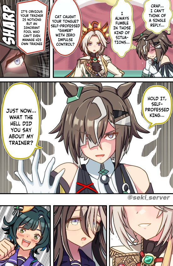 umatranslations's tweet photo. Art by seki_server
TL &amp; TS by me

#RulerShip
#Orfevre 
#Umamusume 
#UmaTranslations https://t.co/gimB9T2IvW