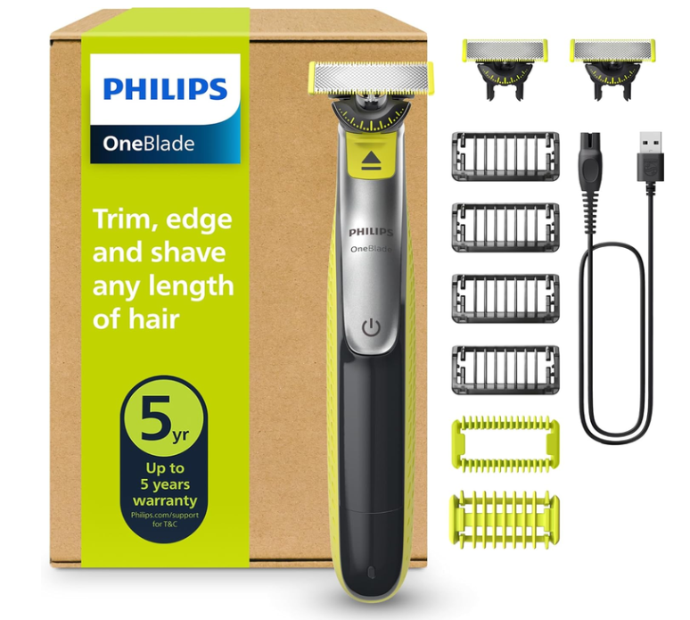 hitech_mediainf's tweet photo. La Philips OneBlade 360 Authentique Visage + Corps - Tondeuse à barbe électrique, tondeuse corps et rasoir avec technologie de lame 360, 2 lames 360, 4 sabots barbe de 3 jours, 1 kit Corps, QP2834/31 
Est en vente flash au prix de 39€.
Lien d'achat: https://t.co/1OnAosK4Qk https://t.co/bEV9uFvxfy