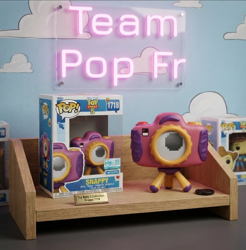TeamPopFr's tweet photo. Snappy est l'appareil photo jouet rose/violet et jaune appartenant à Bonnie dans Toy Story 5. Cette #FunkoPop le représente sur son petit trépied avec son design pixelisé à l'objectif.
🔎 En exclusive chez Amazon : https://t.co/jMPAl8Nobp
#ToyStory5 #Snappy #DisneyPixar #D23 https://t.co/mGkXln6HuS