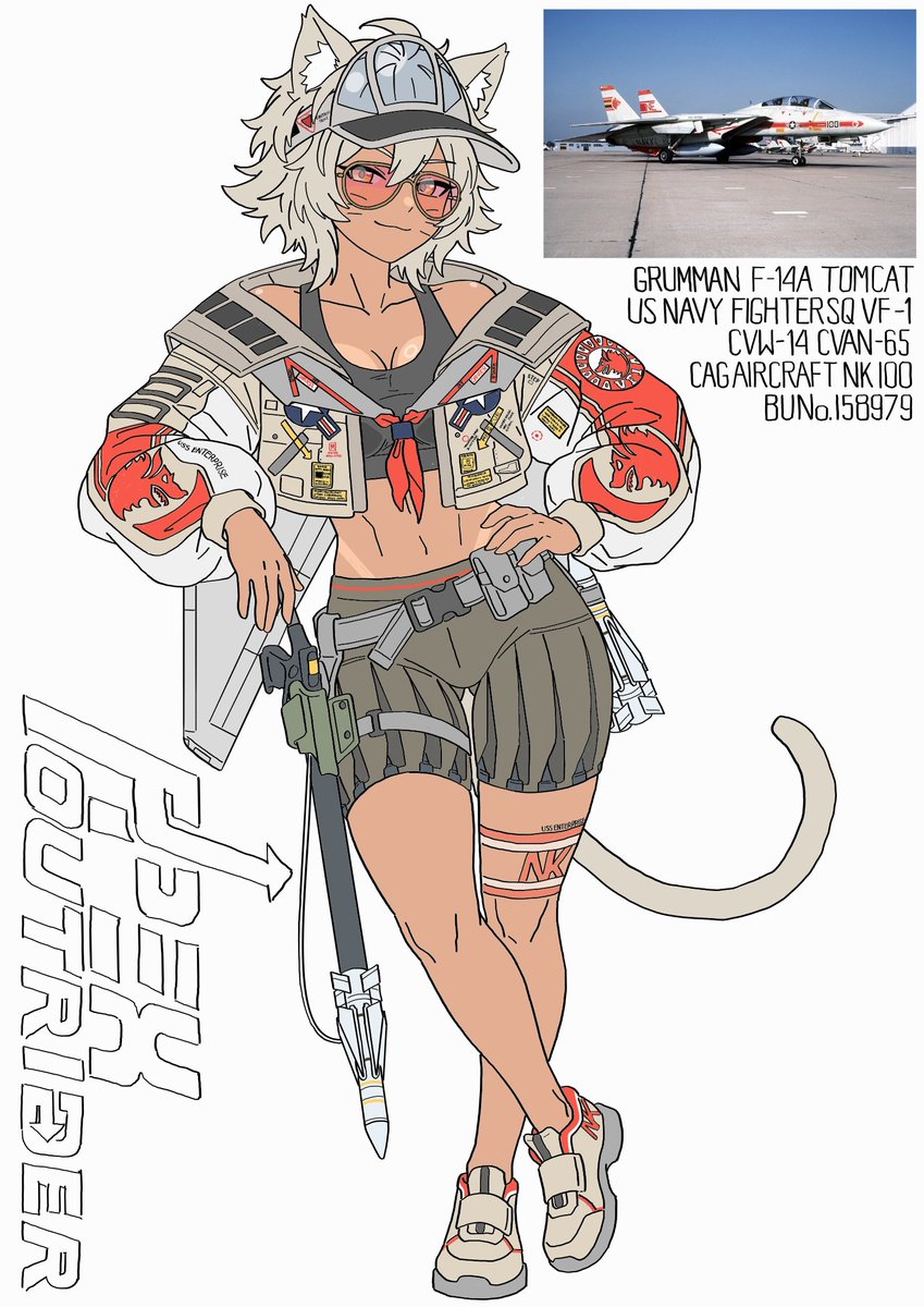 Ma9pie_express's tweet photo. 🐱⚓️

GRUMMAN F-14A TOMCAT US NAVY FIGHTER SQUADRON VF-1 "WOLFPACK" CARRIER AIR WING 14 USS ENTERPRISE CAG AIRCRAFT MODEX NK100 BuNo 158979

#擬人化 #Gijinka https://t.co/yxLi8pEW5B