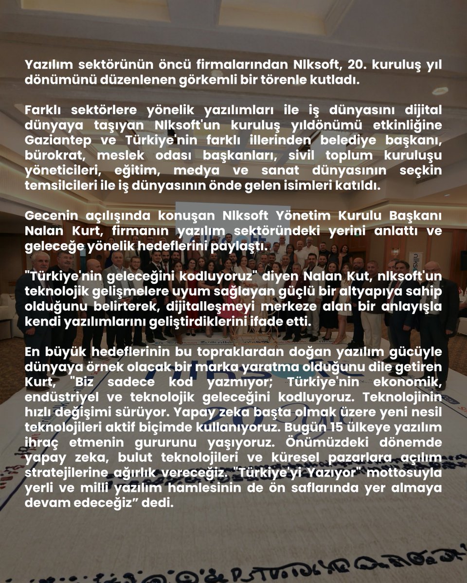thetarshasun's tweet photo. “20 yıldır Türkiye’nin ekonomik, endüstriyel ve teknolojik geleceğini kodluyoruz”

Ayrıntılar: https://t.co/mlJ32l5FCB

@nalankurt 
@nlksoftware https://t.co/bS6mU3MBEZ