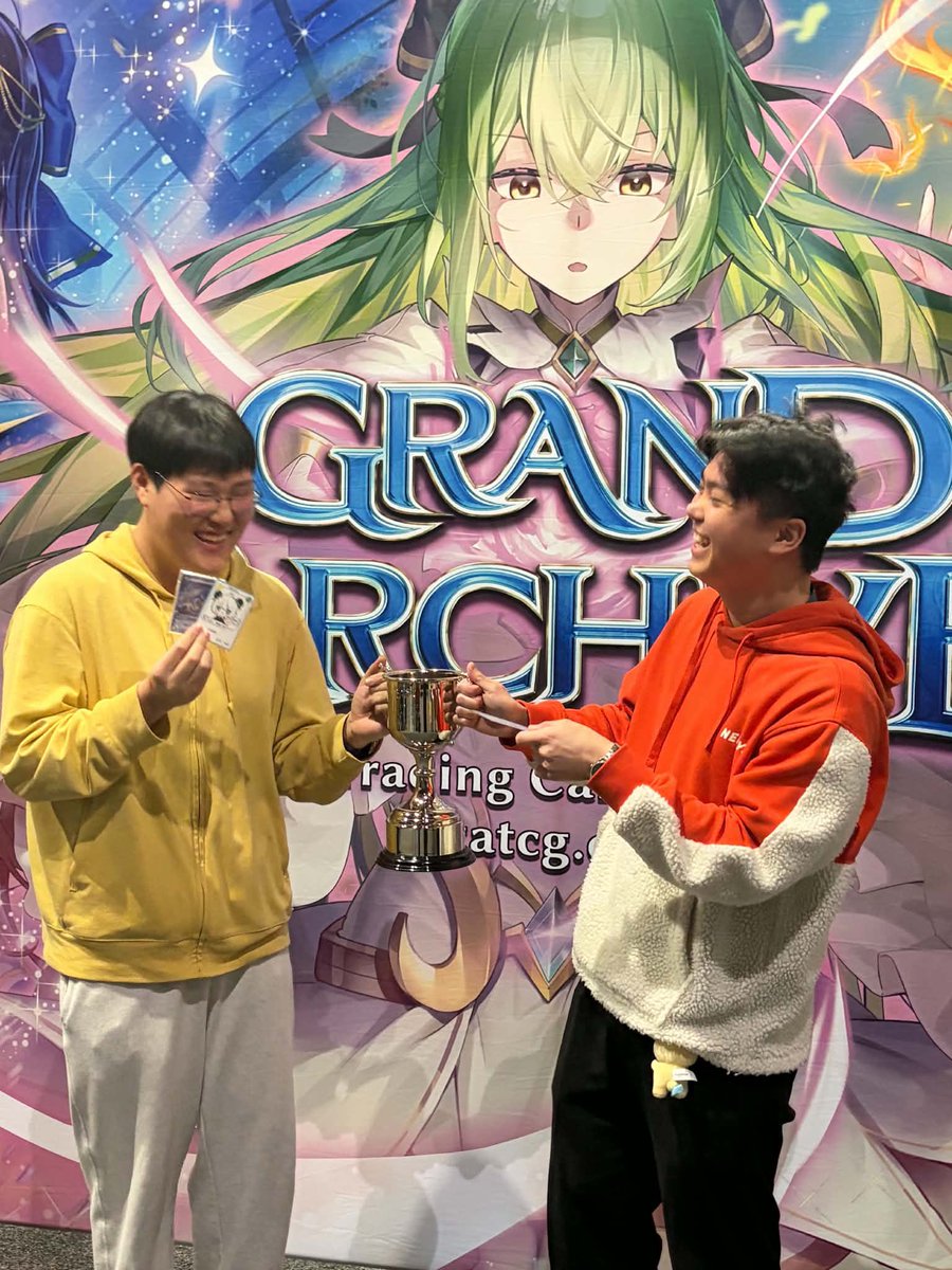 TeamPolaris2026's tweet photo. Great weekend for Polaris at quicksilver cup! 

6 players making day two
4 players making top 8
and @l_ucasis and @Calib_Kluben 
in the finals!  with @l_ucasis bringing it home

congrats to everyone and thank you guys for the amazing event!

@grandarchivetcg #grandarchive #GATCG https://t.co/OhJooquj2A