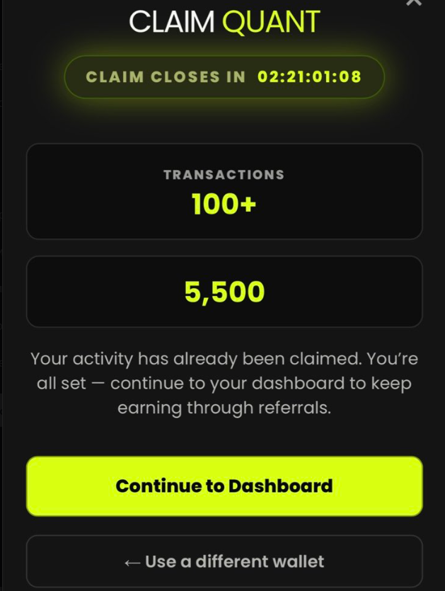 Shubav35's tweet photo. $QUANT Airdrop for Traders on Robinhood Network   No wallet linking required. Just paste your wallet address and claim. It will close in 2 days.   👉Paste your wallet address and claim. 📷Claim: https://t.co/tj6MXBZJkN https://t.co/WxK6dxdFNc