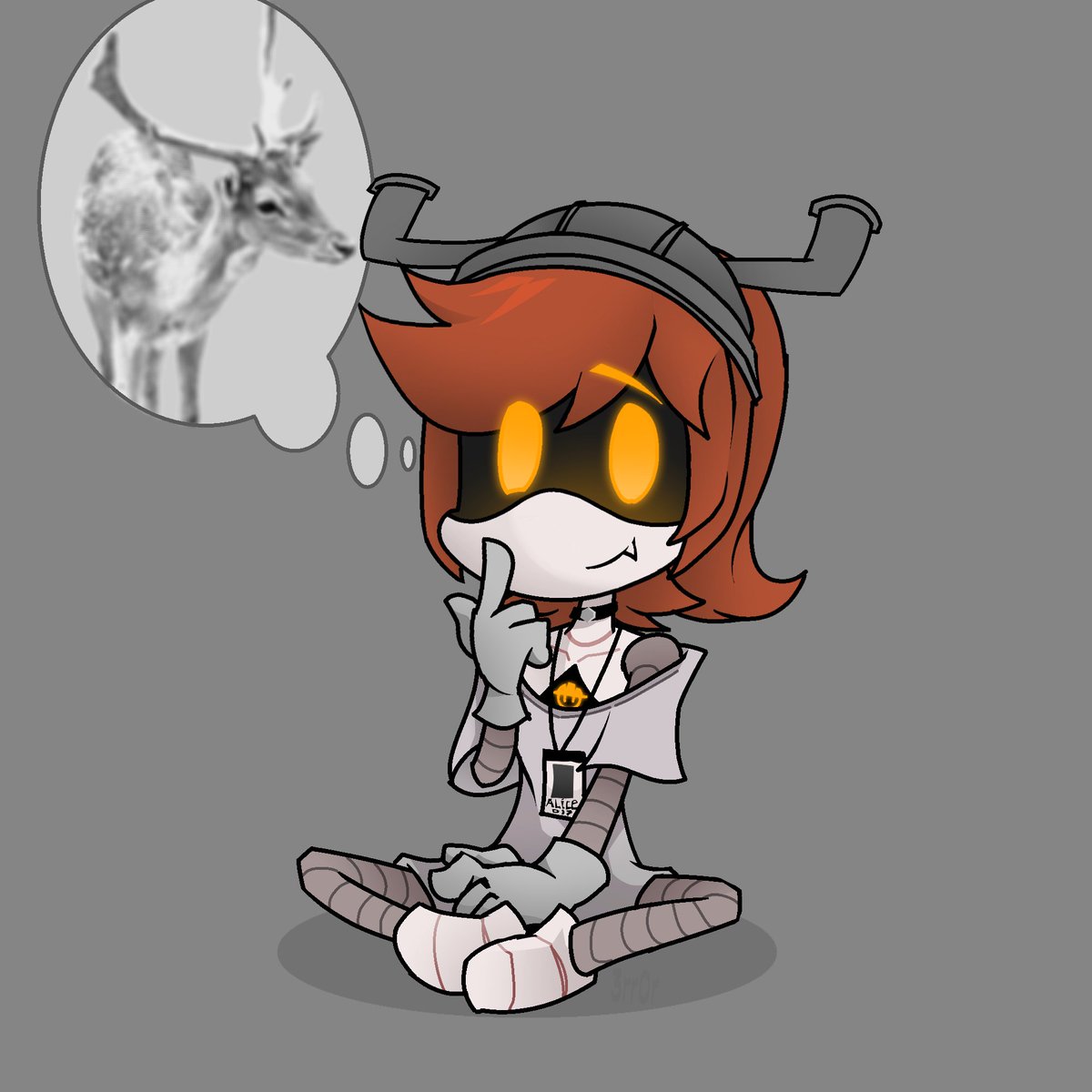 scarshine92's tweet photo. A lovely WD who love DEERS #Murderdrones #MurderdronesAlice #Alice #art https://t.co/p1OcB4xGMQ