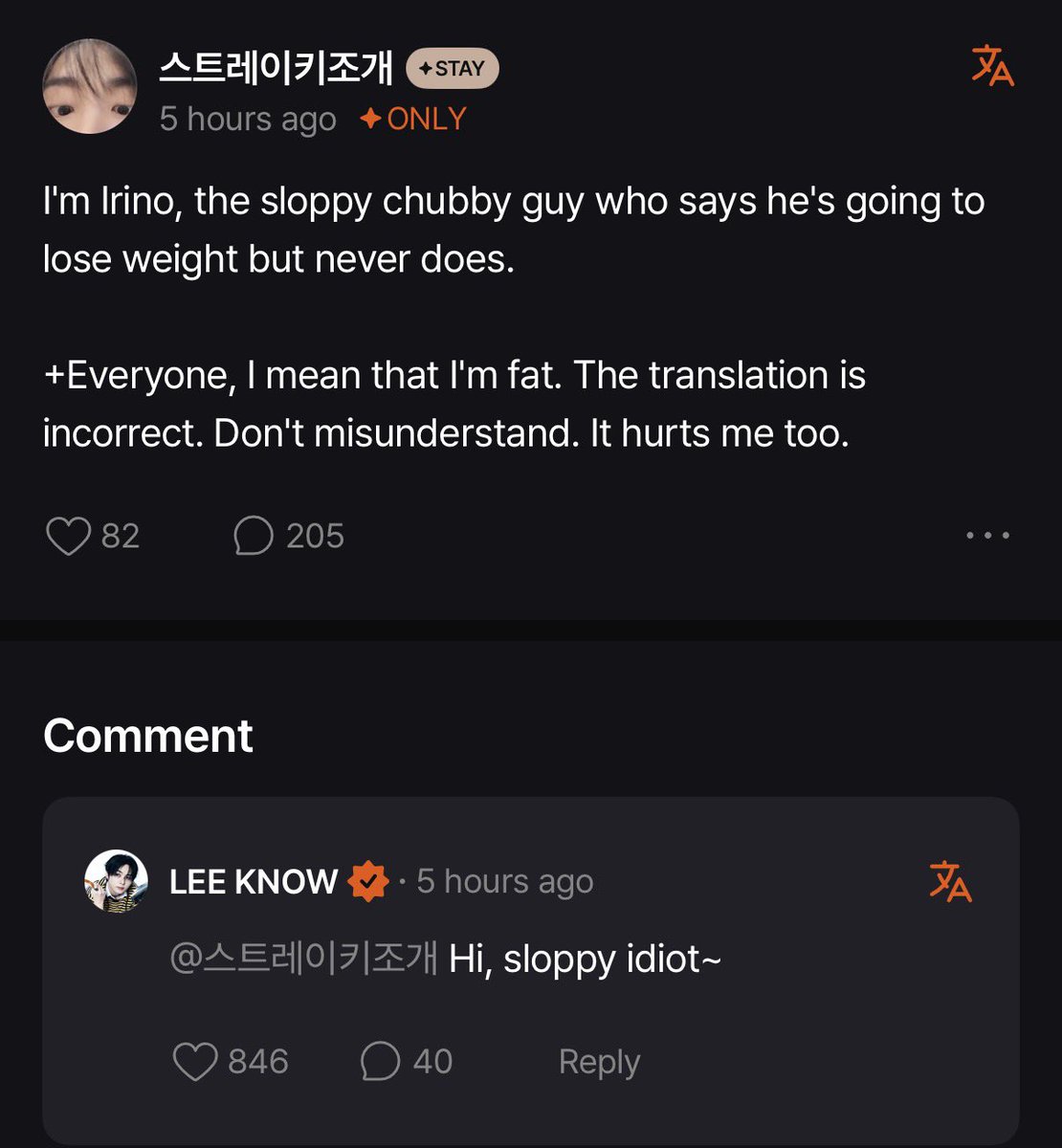 Navi__L0Z's tweet photo. @lixandraindrops It was a mistranslation, they were talking about themselves https://t.co/KMc8wKuK7D