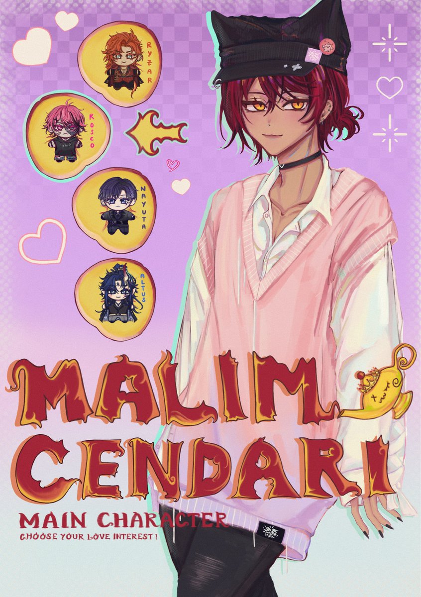 kyienpi's tweet photo. i had the honour of drawing for the otome game theme!! everyone was so lovely and did so wonderfully and i'm super glad that i got the opportunity to participate in this!! please check it out and happy malim day!! ❤️‍🔥❤️‍🔥 https://t.co/oS0nwn3Pzb