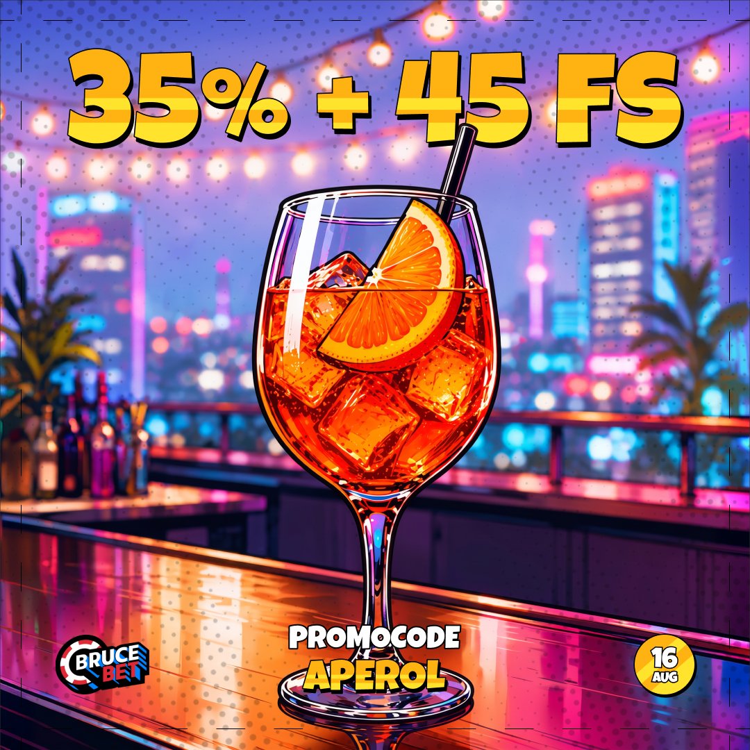 BruceBet_play's tweet photo. 🍹 Advent Promocode: APEROL

The next Advent mission comes with a bold new mix

🍸 Promocode: APEROL
🎁 35% Bonus + 45 FS in Wild Wick

A splash of luck, a powerful reward, and another step toward completing the Bruce Bet Advent Calendar

Activate Bonus 👇
https://t.co/RjLHPj9U0I https://t.co/qMpfP48Nj0