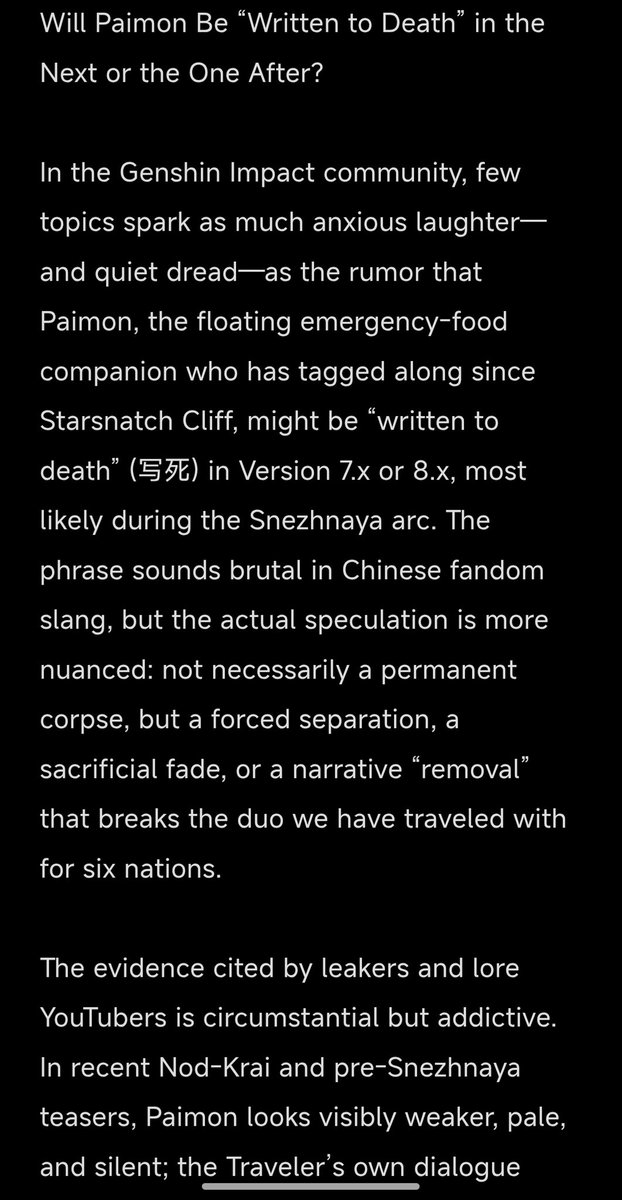 SACHERvc2g's tweet photo. Paimon maybe will die😭😭😭 https://t.co/wFpYaNJkkC