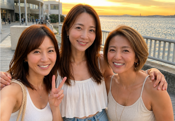 mariawill15's tweet photo. この3人のおばさんなら誰がいいですか？♡ 
 ①左(私)
 ②真ん中 
③右 https://t.co/D6mk7WCzEt