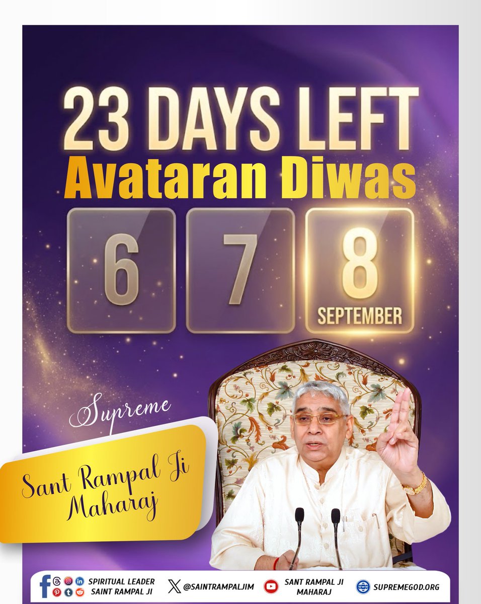 gayatrisant70's tweet photo. 23 Days Left - Sant Rampal Ji Maharaj Avataran Diwas 2026 https://t.co/0cnaXcSE9T