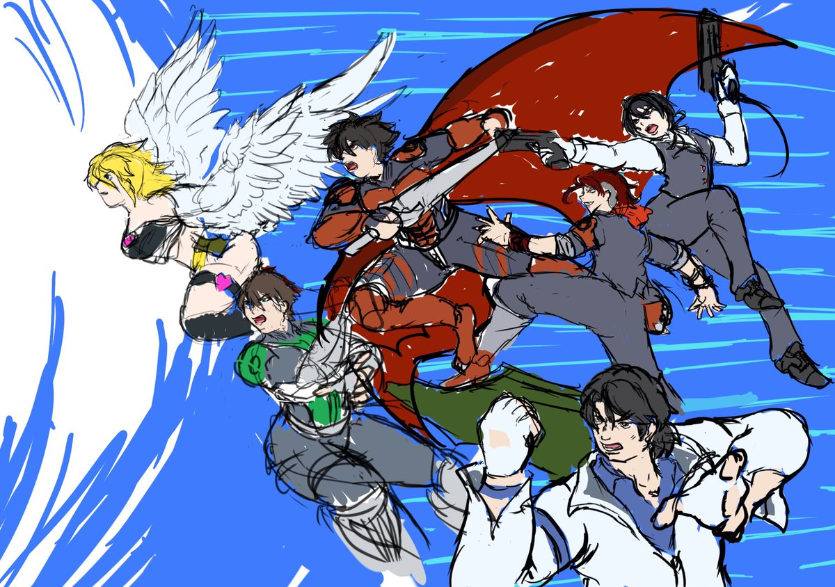 haganen_1029's tweet photo. どんなにヴィランが束になったって
いつだって受けて立つ
我々こそ迎え撃つ者（インターセプター）ッッ

的な集合図 https://t.co/U2ZR2iy9Jr