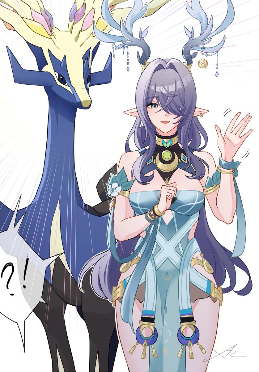Argon_piz's tweet photo. 原神×ポケモン

ネフェル＆ラウマ https://t.co/U3wWjjewKw