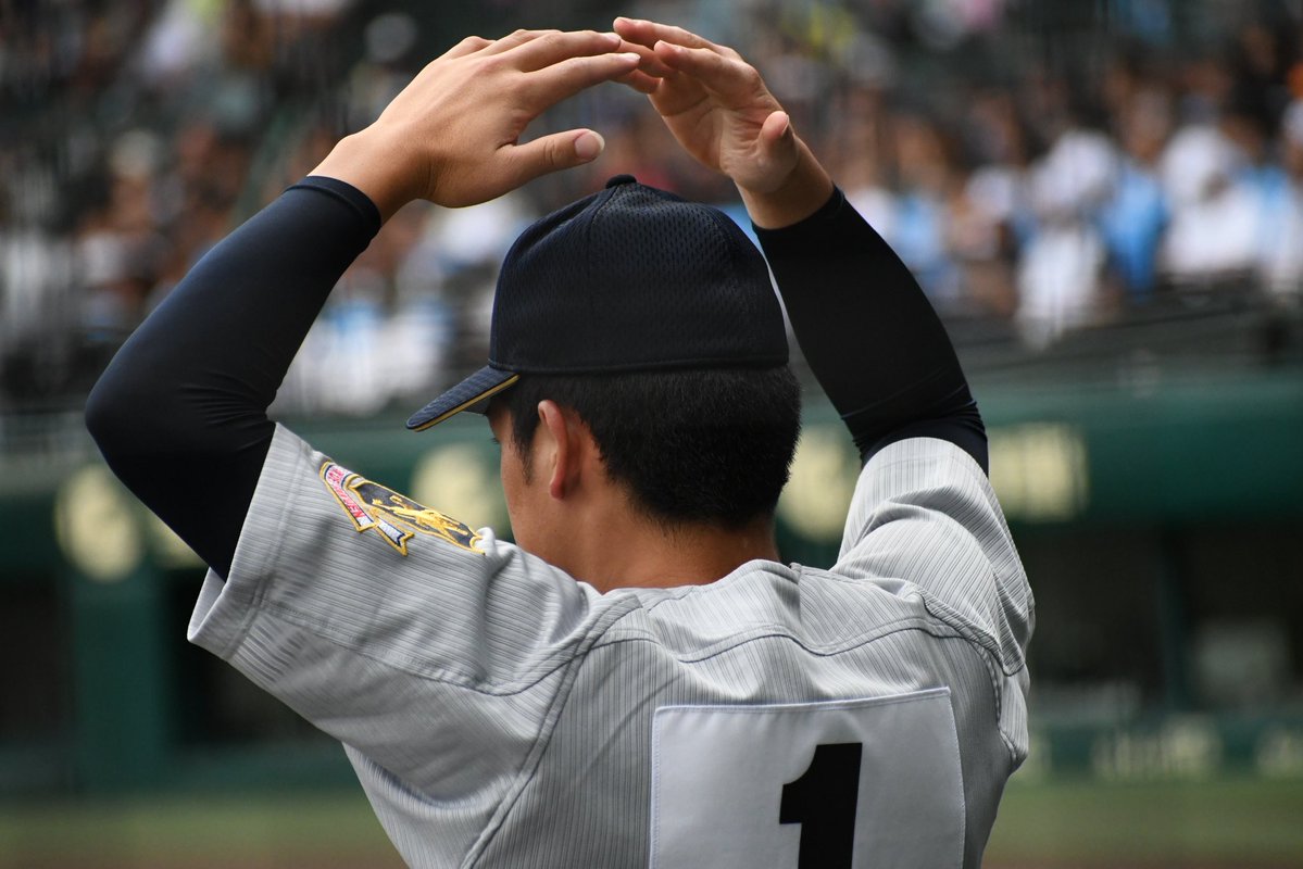 miog_2231's tweet photo. たくさん、声を出してた梶井くんと田山くん。梶井くんに関しては須江監督と同じくらい声出してるんじゃないかなと思った。 https://t.co/iN425gohSn