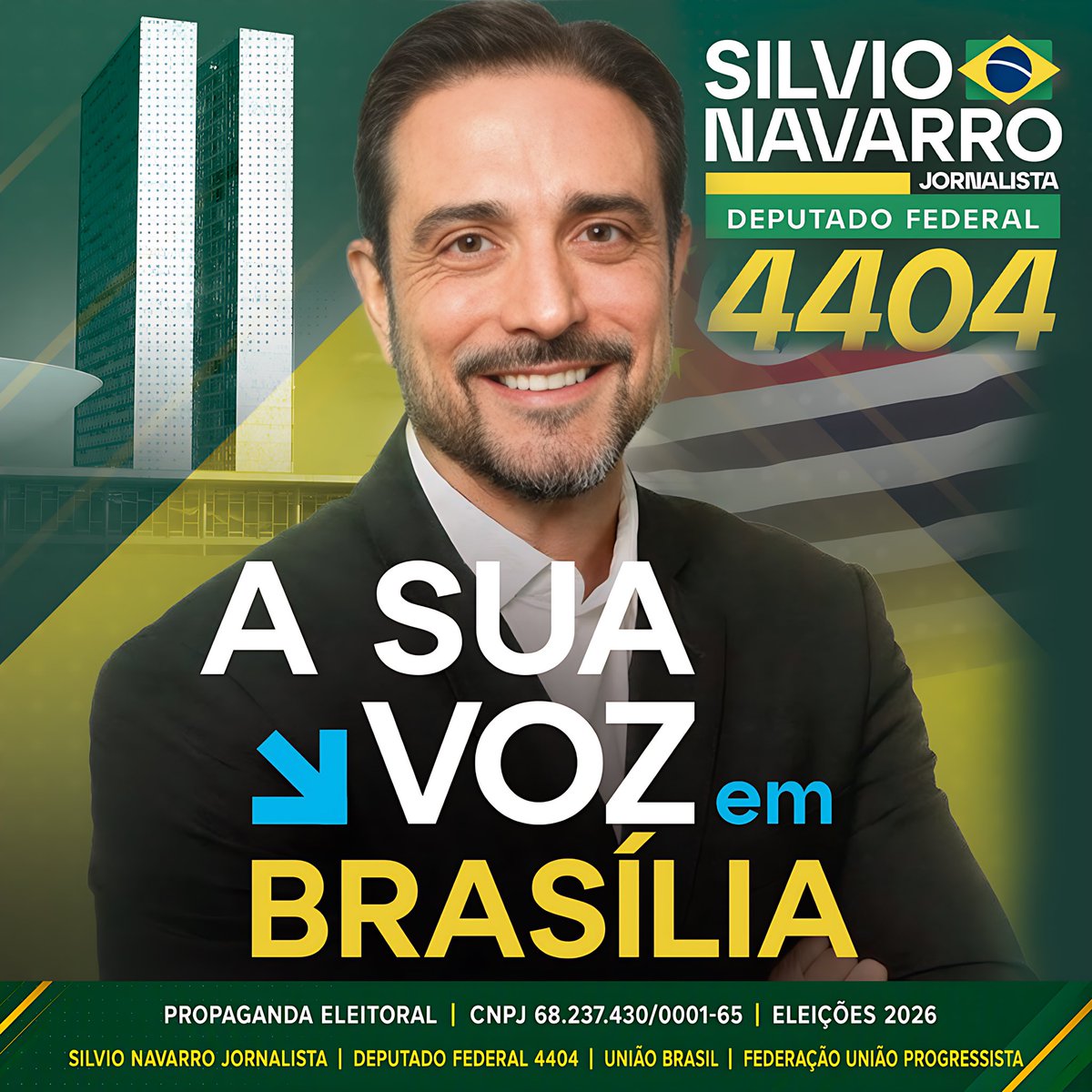 silvionavarro's tweet photo. Hoje é um dia especial. O começo de uma jornada. Foram décadas narrando a história da política brasileira. Fiscalizando o poder. Até que, neste ano, fui tomando por um sentimento diferente, inquietante, que transbordou. Era preciso fazer alguma coisa a mais, ajudar @FlavioBolsonaro a derrotar o PT. Lutar pela anistia aos presos e exilados políticos e para resgatar o líder da direita, Jair Bolsonaro, que foi silenciado.

Não sabemos se esta será a última chance de lutar pelos nossos valores, para que os nossos filhos e netos possam viver num Brasil livre e mais seguro. 

Estamos diante das eleições mais importantes do nosso tempo. Ninguém aguenta mais esse ciclo de atraso. O Brasil precisa sair do retrovisor da História. E os brasileiros de bem, batalhadores, pais, mães, avôs, os responsáveis por cada criança, precisam ter voz. 

A partir de hoje, me apresento para ser a sua voz em Brasília.