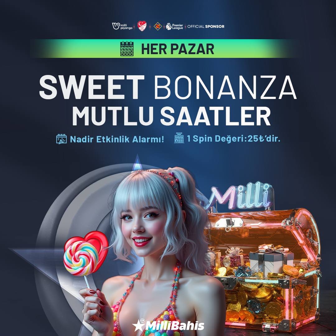 milliresmix's tweet photo. MİLLİBAHİS’TE HER #PAZAR SWEETBONANZA MUTLU SAATLER

✨ SWEET BONANZA’NIN RENKLİ DÜNYASINDA BÜYÜK ÖDÜLLERE ŞANSINI DENE

⭐️https://t.co/3rmQ9AMxNI https://t.co/N05Qe3Jftr
