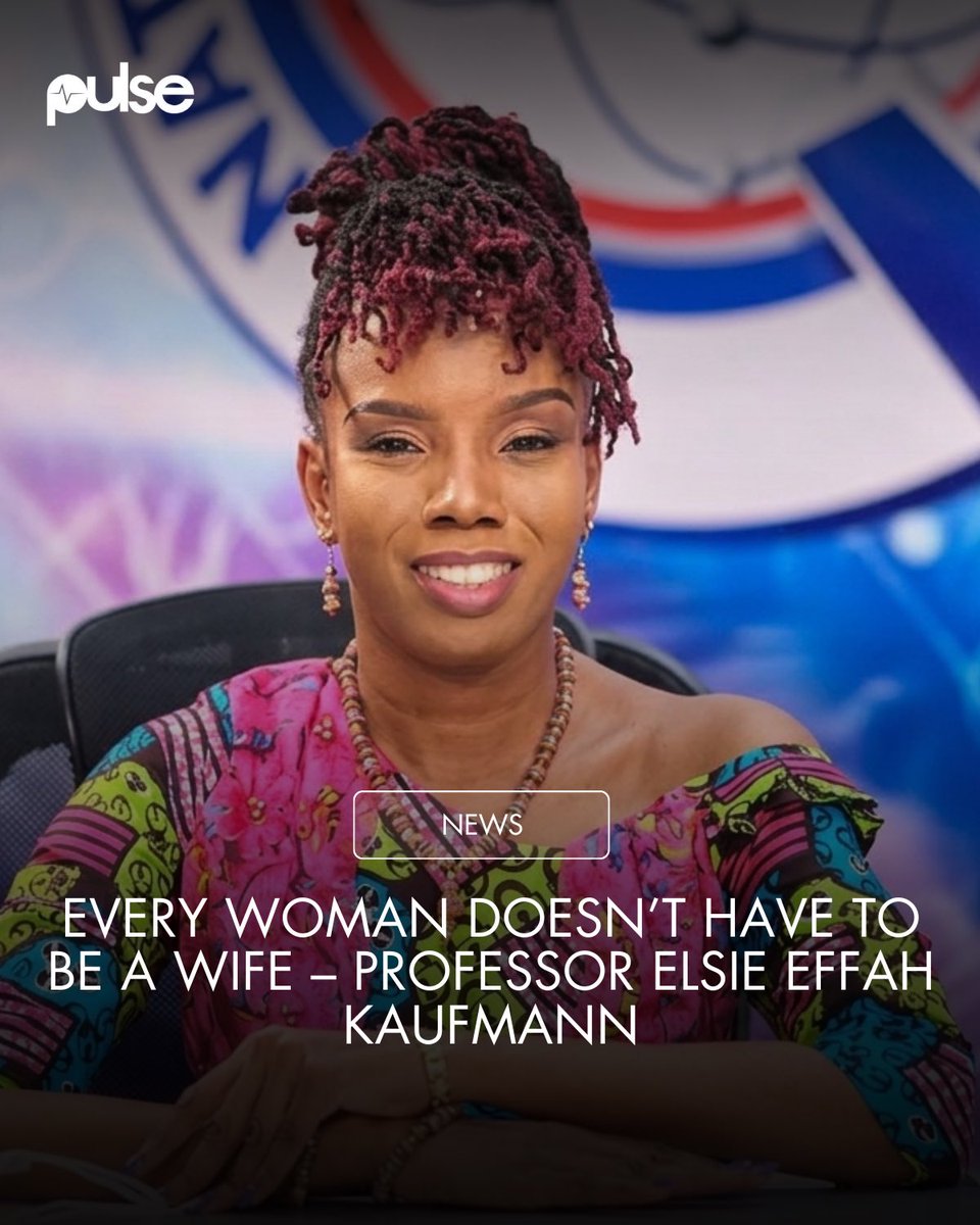 PulseGhana's tweet photo. Renowned academic and National Science & Maths Quiz mistress, Prof. Elsie Effah Kaufmann, has said women should not feel obligated to marry simply because of societal expectations.

Speaking in an interview with Berla Mundi on TV3 on August 13, 2026, Prof. Kaufmann said choosing not to become a wife is a valid personal decision and should not be viewed as a failure.

Prof. Kaufmann acknowledged that societal pressure around marriage can be difficult to escape. She said women may face expectations and criticism whether they choose marriage or remain unmarried.

https://t.co/dqozO7fyoH