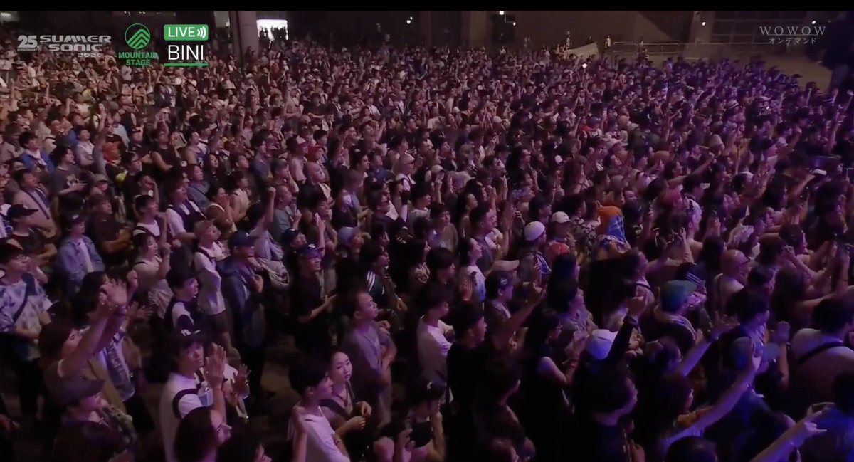 bini_writes's tweet photo. The Mountain Stage was almost empty after Nectar Woode, who drew a huge crowd only for it to transition or probably transfer to other halls. BINI's set was at the same time with big acts and global artists like Pentatonix, Pendulum and Travis Japan among the few. Doubts. Questions. Silence. Fears. Tears. It would probably remain like that. Nonetheless, we know BINI would slay. 

Then BOOM! Tears of joy. An ocean of drops befitting to BINI's sweat, blood and tears leading up to this. 

Blooms, Japanese casuals and other artists came in droves. A dull moment turned to a flower in full Bloom. An intimate session transformed into a blaring party. Deafening. With legions in attendance. With showers of love. With drums of cheers and screams.

Was it a full capacity crowd like other A-listers? Was it a blockbuster one? Of course not. 

But no others can express how we, Filipinos, are already grateful for this. An unknown girl group who has never set foot in Japan ever and in their lifetime managed to express and impress quite a few. And that's already more than enough. Malayo pa pero malayo na. 

And to quote the great Alex Eala "This may mean nothing to Grand Slam winners, but for a once Filipina kid dreamer back home, this is everything." 🎾🌺🇵🇭

MALAYO PA PERO MALAYO NA! MARAMING SALAMAT PO SA PAMBIHIRANG SUPORTA! ARIGATOU JAPAN! 🇯🇵

BINI LIGHTS UP TOKYO 
#BINI_SummerSonic_Tokyo #BINIxSummerSonic2026 
#サマソニ