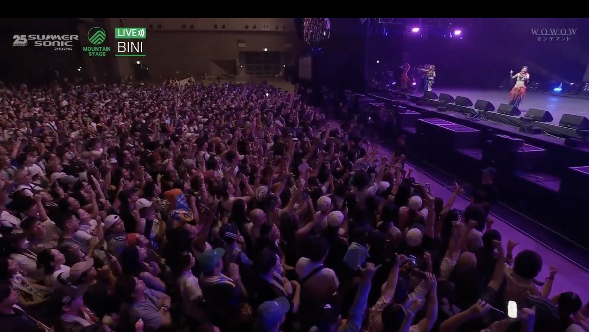 bini_writes's tweet photo. The Mountain Stage was almost empty after Nectar Woode, who drew a huge crowd only for it to transition or probably transfer to other halls. BINI's set was at the same time with big acts and global artists like Pentatonix, Pendulum and Travis Japan among the few. Doubts. Questions. Silence. Fears. Tears. It would probably remain like that. Nonetheless, we know BINI would slay. 

Then BOOM! Tears of joy. An ocean of drops befitting to BINI's sweat, blood and tears leading up to this. 

Blooms, Japanese casuals and other artists came in droves. A dull moment turned to a flower in full Bloom. An intimate session transformed into a blaring party. Deafening. With legions in attendance. With showers of love. With drums of cheers and screams.

Was it a full capacity crowd like other A-listers? Was it a blockbuster one? Of course not. 

But no others can express how we, Filipinos, are already grateful for this. An unknown girl group who has never set foot in Japan ever and in their lifetime managed to express and impress quite a few. And that's already more than enough. Malayo pa pero malayo na. 

And to quote the great Alex Eala "This may mean nothing to Grand Slam winners, but for a once Filipina kid dreamer back home, this is everything." 🎾🌺🇵🇭

MALAYO PA PERO MALAYO NA! MARAMING SALAMAT PO SA PAMBIHIRANG SUPORTA! ARIGATOU JAPAN! 🇯🇵

BINI LIGHTS UP TOKYO 
#BINI_SummerSonic_Tokyo #BINIxSummerSonic2026 
#サマソニ