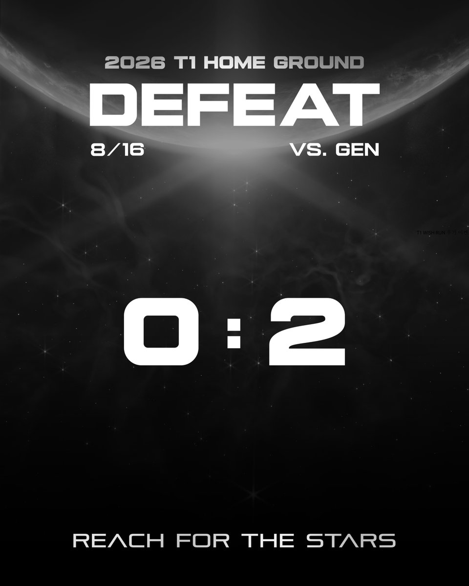 T1LoL's tweet photo. [2026 LCK vs GEN]

차분하게 되짚고 단단히 바로 잡아 나가겠습니다.
We will reflect on today and correct our flaws.

#TogetherAs1 https://t.co/Y9V63fFfhE
