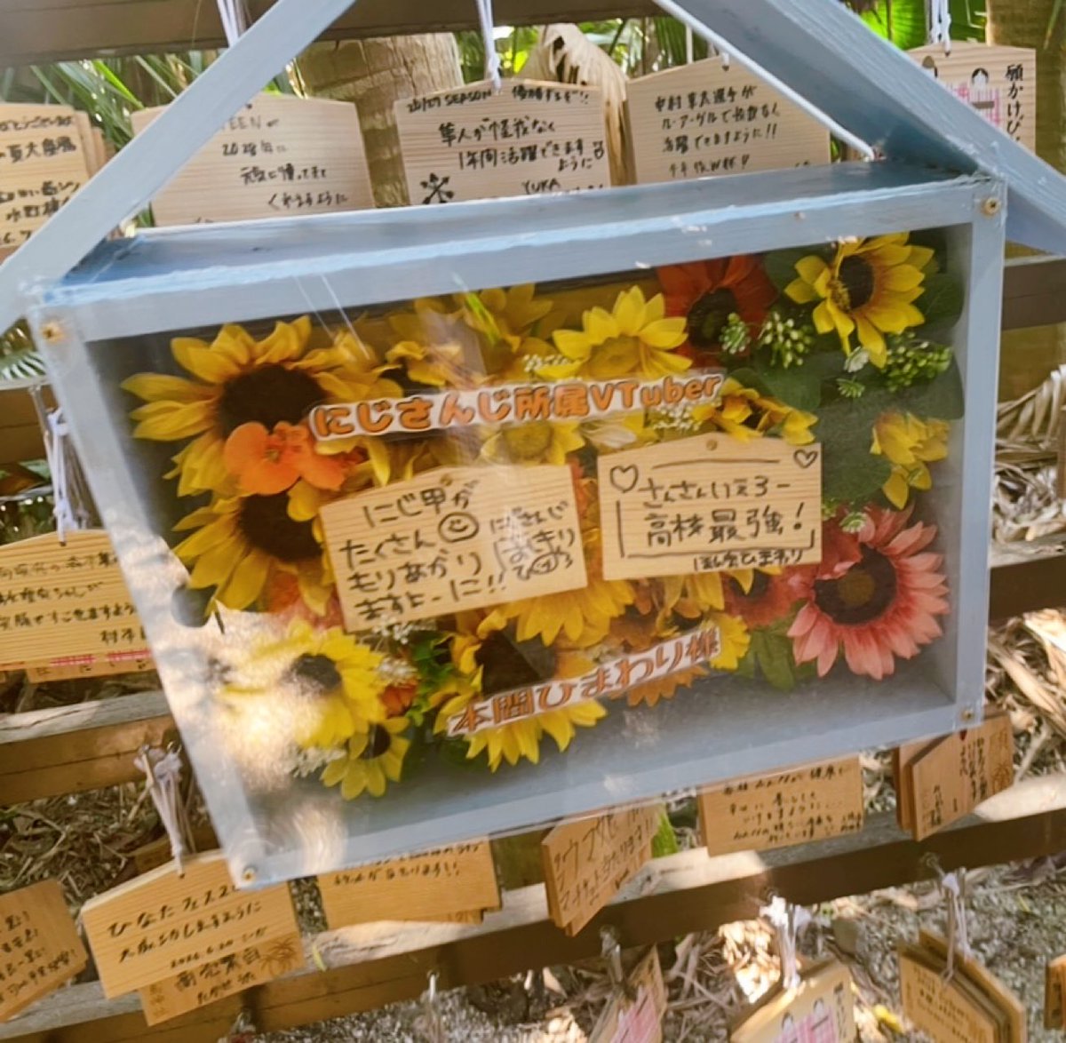 _k_ne's tweet photo. こっちは宮崎の海🏖️
青島神社でひまちゃんの絵馬を発見した🌻 https://t.co/A1kRFjdXaH