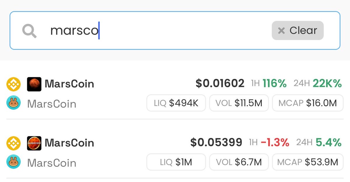 Wagboo_ng's tweet photo. Two $Marscoin tokens both at millions.

only one $Martians still at 12k? 

millions bros 

0xcc5b155177CaE9b702b3E54ee2dbb4AE041C4444 https://t.co/c4j1koW6VN