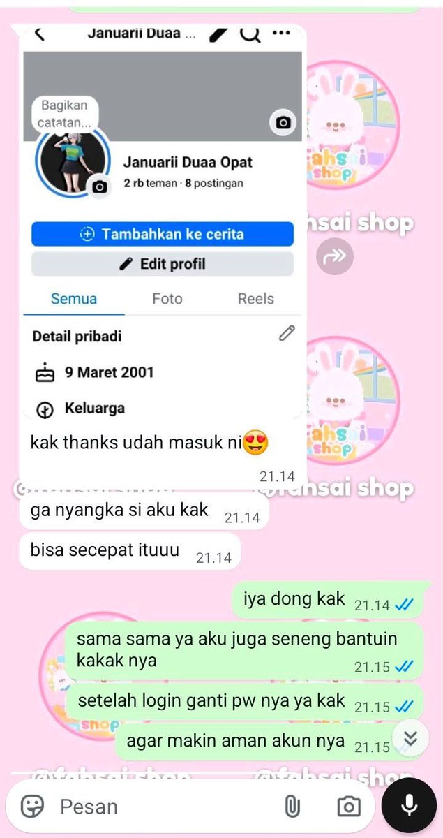 RealovelhaDeus's tweet photo. ALL JASA

✅JASA HAPUS AKUN 
✅JASA PULIHKAN &amp; BALIKIN AKUN LUPA PASWORD/KE HACK
✅JASA LACAK LOKASI
✅JASA SADAP WA
✅JASA LACAK HP HILANG BY NO HP/IMEI/AKUN
✅JASA HACK/PEMULIHAN AKUN (EMAIL,IG,WA,TWITER/X, FB,TIKTOK)

ORDER⁉️ HUBUNGI DI BIO AJA YA🫶🫶 https://t.co/tsGl6FouiJ