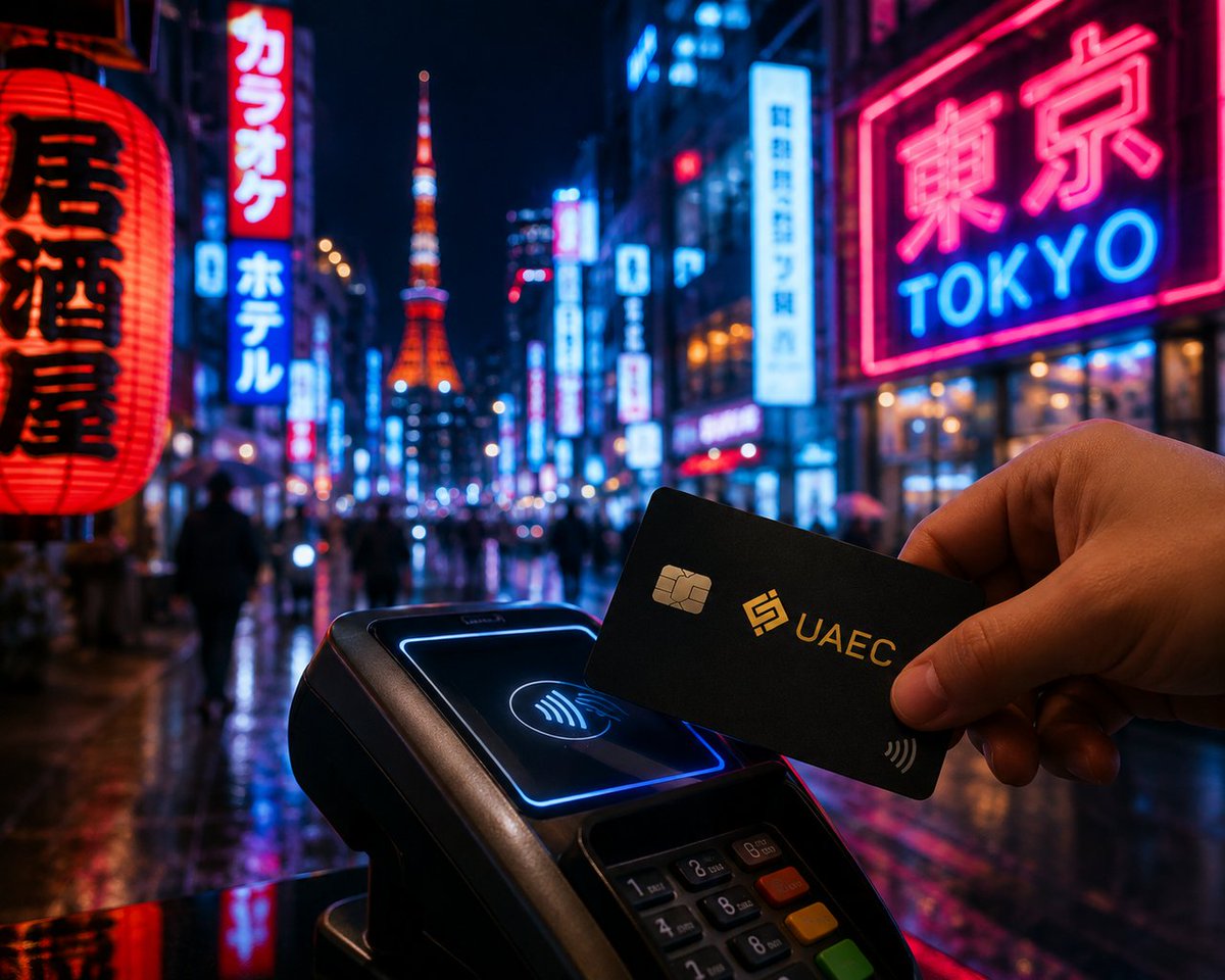 uaecglobal's tweet photo. 在异国街头的深夜便利店买零钱，被各种硬币搞懵？掏出卡片优雅一刷，把时间留给享受深夜的街景。🌃💳 #旅行体验 #优雅生活 https://t.co/FhbXzoLE9t
