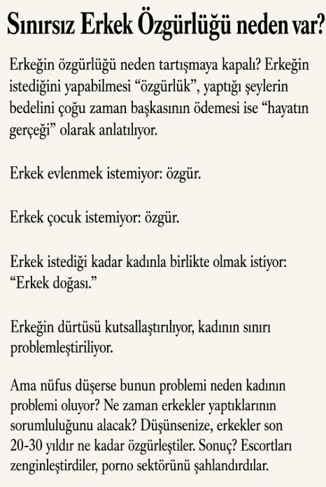 gricisim's tweet photo. Her zaman her ülkede konuşulan konu kadın özgürlüğü oluyor ama asıl konuşulması gereken konu erkek özgürlüğüdür. https://t.co/MvbqK43hS7