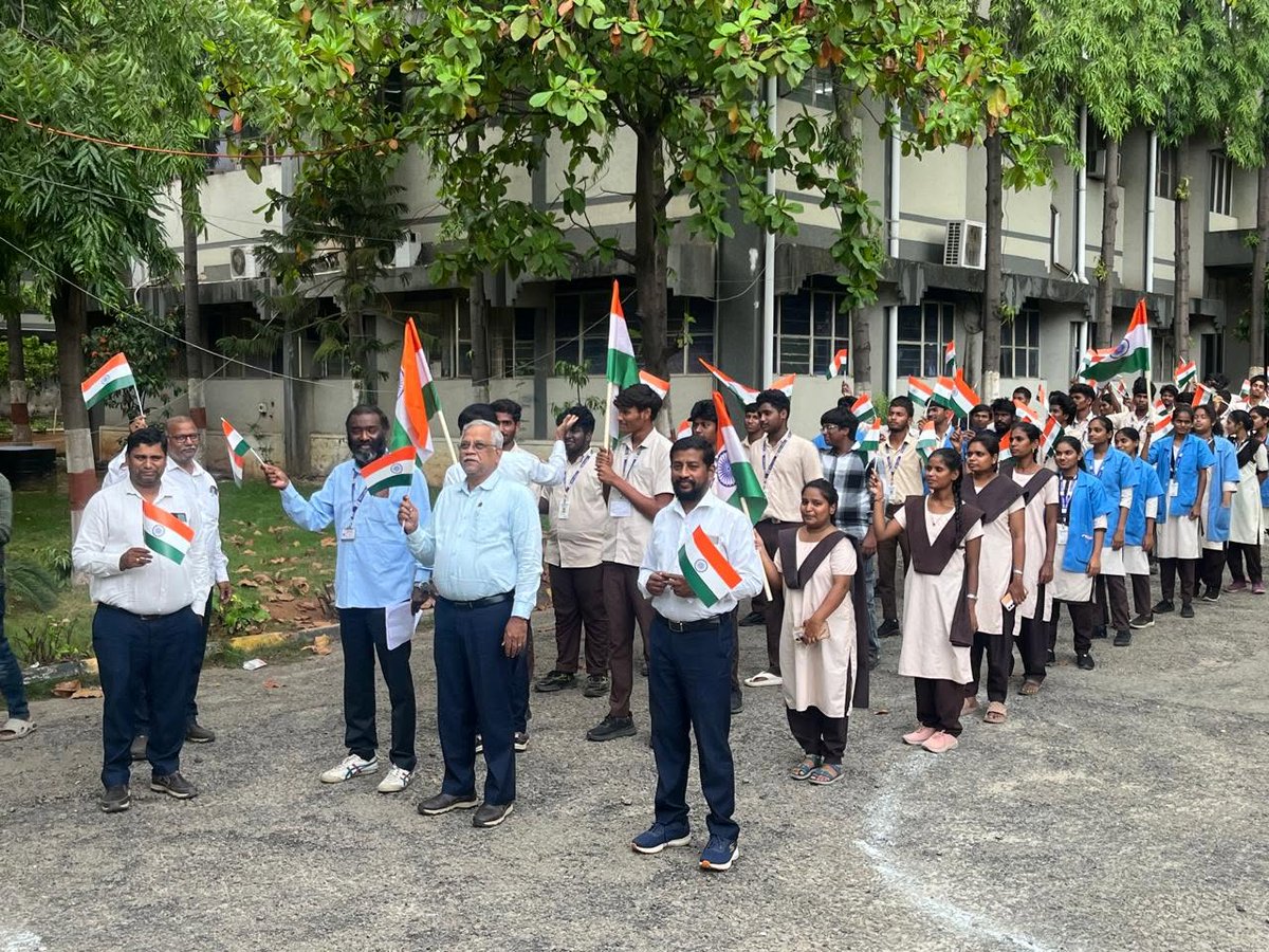 cipet_csts's tweet photo. CIPET: CSTS - Hyderabad has conducted Tiranga Rally on 14.08.2026 as a part of Har Ghar Tiranga Program. https://t.co/p34zUsp8Nc