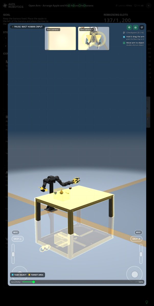 joydeepbarik12's tweet photo. As a tester and community member of @axisrobotics , I appreciate how smooth and user friendly the robot training process is for regular PC users.

However, many community members do not have access to a PC, which makes completing these tasks quite challenging for them.

I hope the team considers this accessibility gap and explores mobile friendly alternatives in the future.
@axisroboticsin_