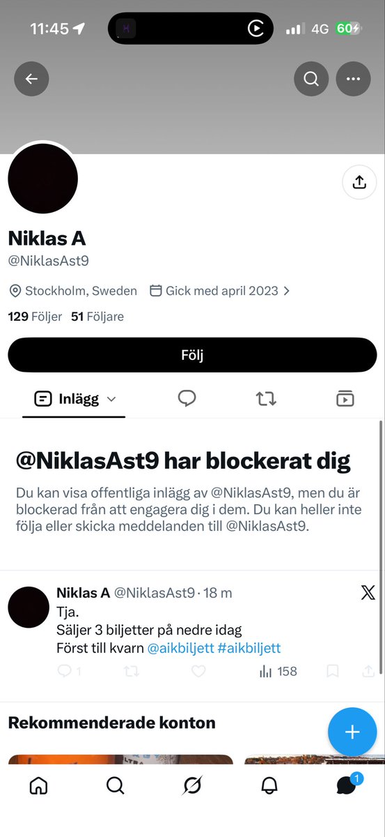 Linus4740876535's tweet photo. VARNING @NiklasAst9 

Scamare. 

Tragiskt med sånna människor. 
Sprid detta vidare så inte fler råkar ut. 

Swish numret ser ni nedan 
#aikbiljett  @AIKBiljett  #aikbiljetter https://t.co/yiWaAHhmpf