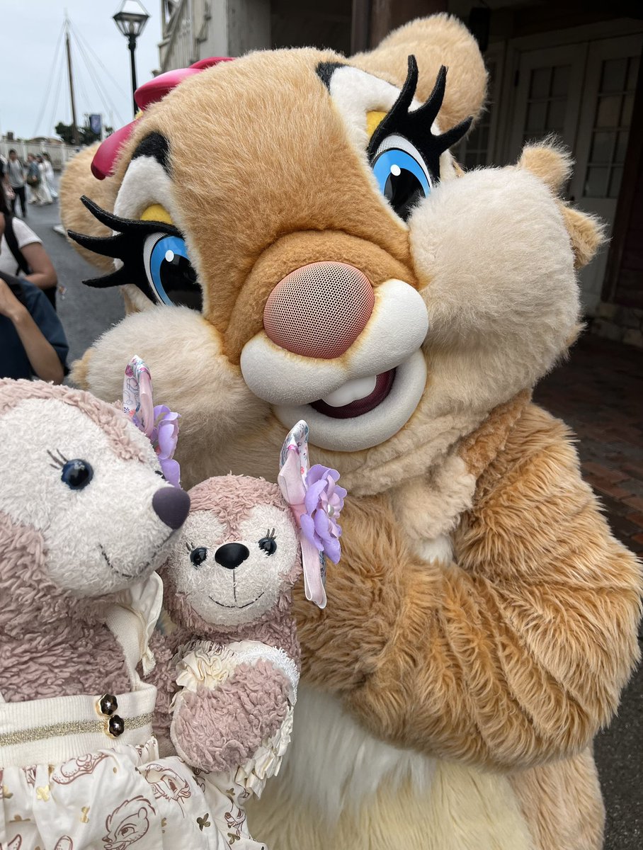 me_tan87's tweet photo. 朝から雨が降ったり止んだりで行くか迷ったけどシーに来ています 
🐰🐰無事に会えて良かった！バースデーカード渡せたしたくさんお話出来て大満足でした🫶 https://t.co/XXiTc7GMcs