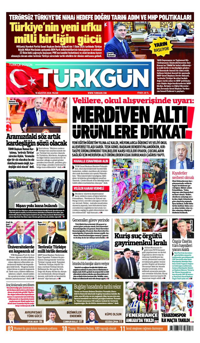 ayyildirim1's tweet photo. Liderimiz Sayın Devlet Bahçeli “Terörsüz Türkiye’de Nihai Hedefe Doğru Tarihi Adım ve MHP Politikaları”na ilişkin değerlendirmelerini MHP Genel Başkan Yardımcımız İsmail Özdemir’e paylaştı. Liderimiz Sayın Devlet Bahçeli'nin çarpıcı açıklamalarının yer aldığı röportajın ilk bölümü yarın @TurkgunGazetesi'nde