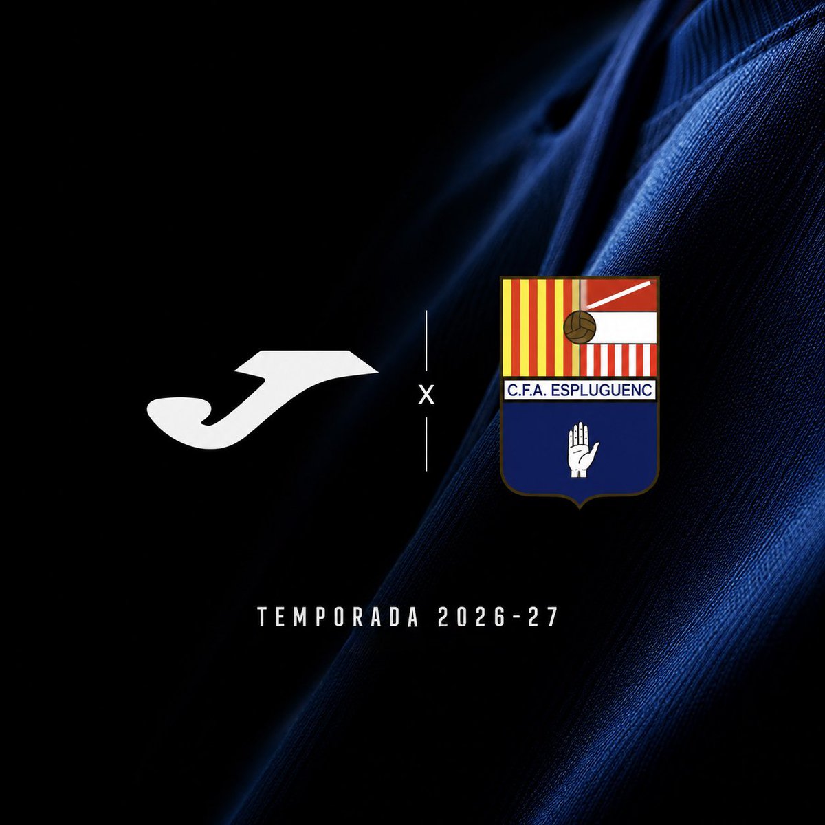 CFAEspluguenc's tweet photo. 𝗘𝗦𝗣𝗟𝗨 𝗫 𝗝𝗢𝗠𝗔 🤝

Continuem al costat de Joma, la marca esportiva de referència amb presència a clubs de La Liga i altres competicions de primer nivell. 

Això sí, a la 2026-27, a #Esplugues estrenem nova roba de passeig! 👀

#SomEspluguenc | #2cat4 | #Futbolcat https://t.co/CyqwnnKXfR