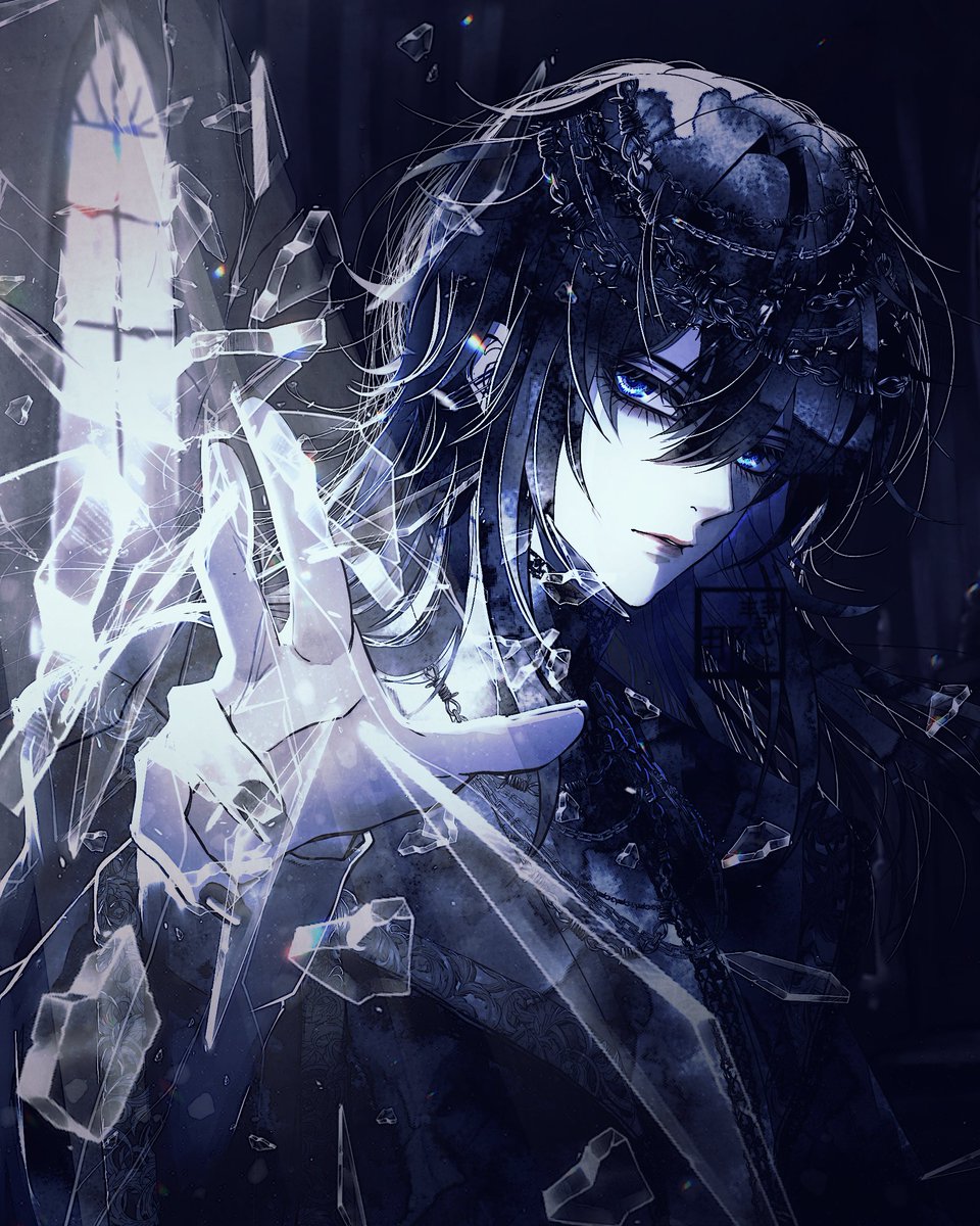 xenaxxenax's tweet photo. 裂光

#オリジナルイラスト 
#illustration
胡乱が触れた瞬間、光は蝕まれ砕け散る

作成過程を載せてます
今回の胡乱はいかがでしょうか https://t.co/8F8mMyDb8a