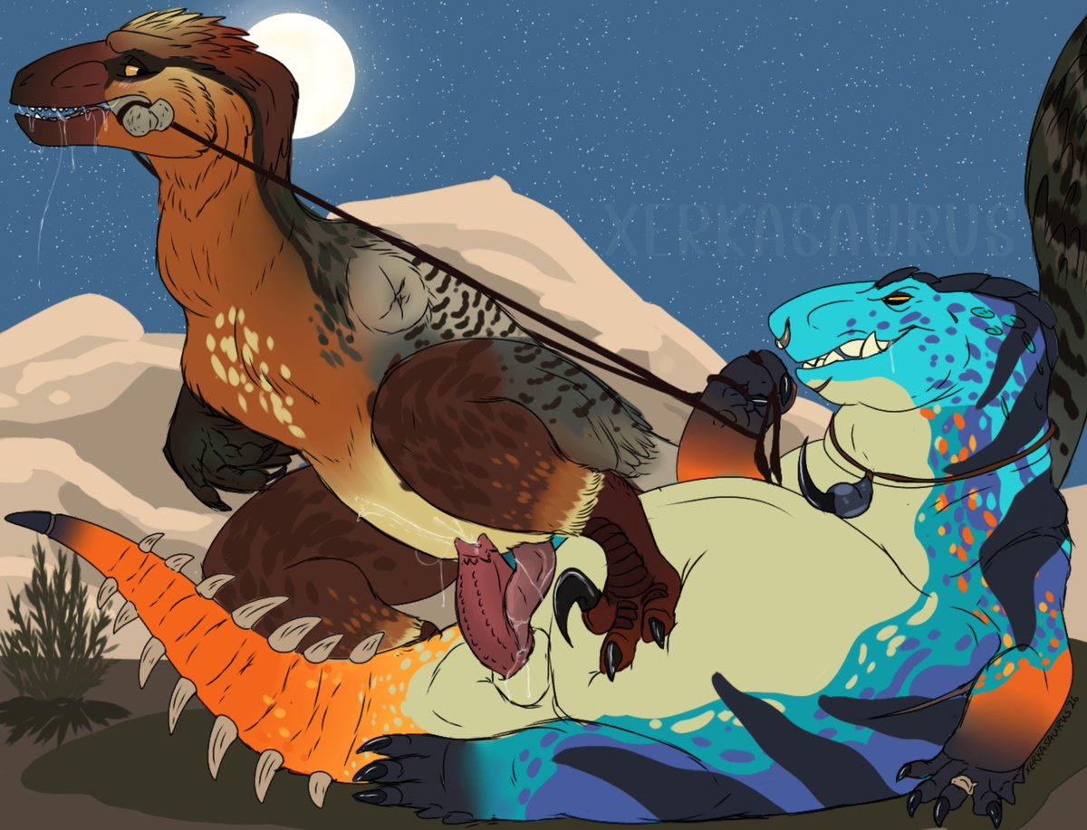 XERKASAURUS's tweet photo. It's difficult to engage in one's perversions when one does not have thumbs...or hands at all for that matter.
Luckily, Zeebin enjoys occasionally lending a paw to desperate dinosaurs across Riparia...so long as they ask nicely. https://t.co/hjPTn1BWPh