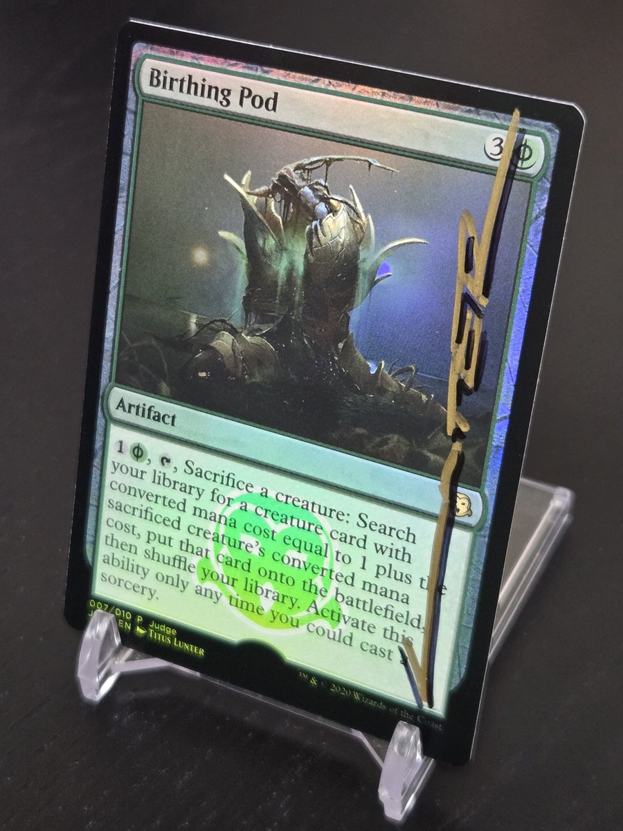 MTG_Bluebird's tweet photo. #東京MTGで買ったよ

印象に残ってるのはTitus Lunter先生のアーティストプルーフ作成の中継を見ながら運良く購入することが出来た《出産の殻/Birthing Pod》

東京MTGさんのオンラインブースは地方からでも素敵なアーティストプルーフやグッズを入手できるチャンスがあるからいつも感謝しています☺ https://t.co/ZdghET7zcX
