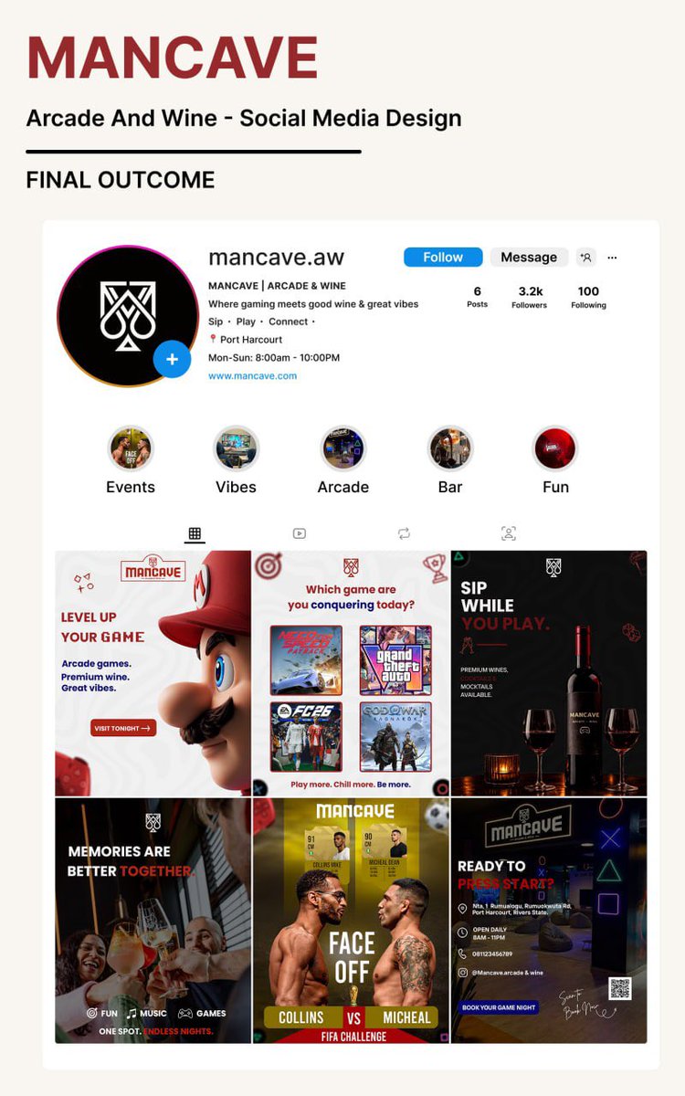 techerella_'s tweet photo. Mancave Arcade &amp; Wine - Social Media Design 
#socialmedia #grapichdesign #sololasmás2 https://t.co/QntaRjIdT6