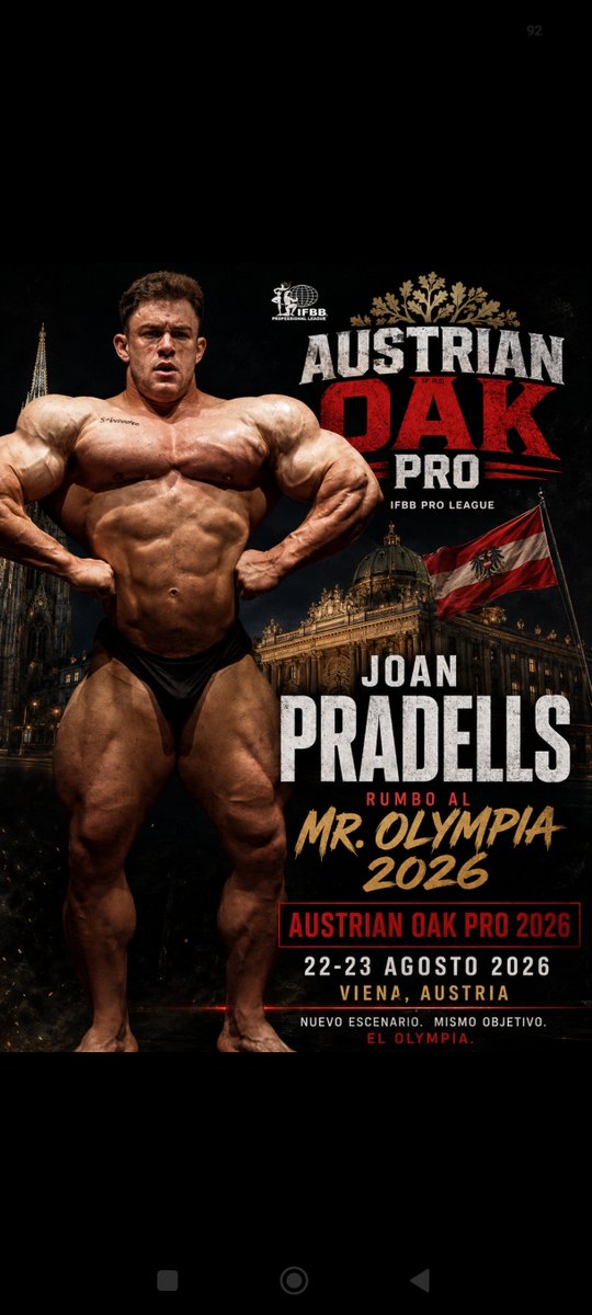 ElDatoFc's tweet photo. 🏋️‍♂️ CULTURISMO | SECCIÓN 001 🇪🇸

🚨 JOAN PRADELLS, RUMBO A AUSTRIA 🇦🇹

Más tamaño, más experiencia y meses de trabajo para afrontar el Austrian Oak Pro 2026. ���🔥

🇪🇸 ¿Está Joan preparado para dar el golpe? 👀 https://t.co/R3fgY6Vyqj