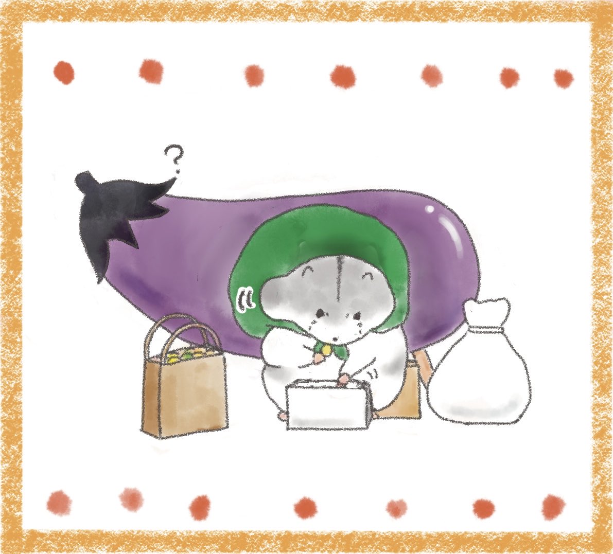 vri074s9IqqmXMG's tweet photo. お盆でお土産いっぱいもらったハムスター🐹🍆🛍️ https://t.co/GxSjERxLE8