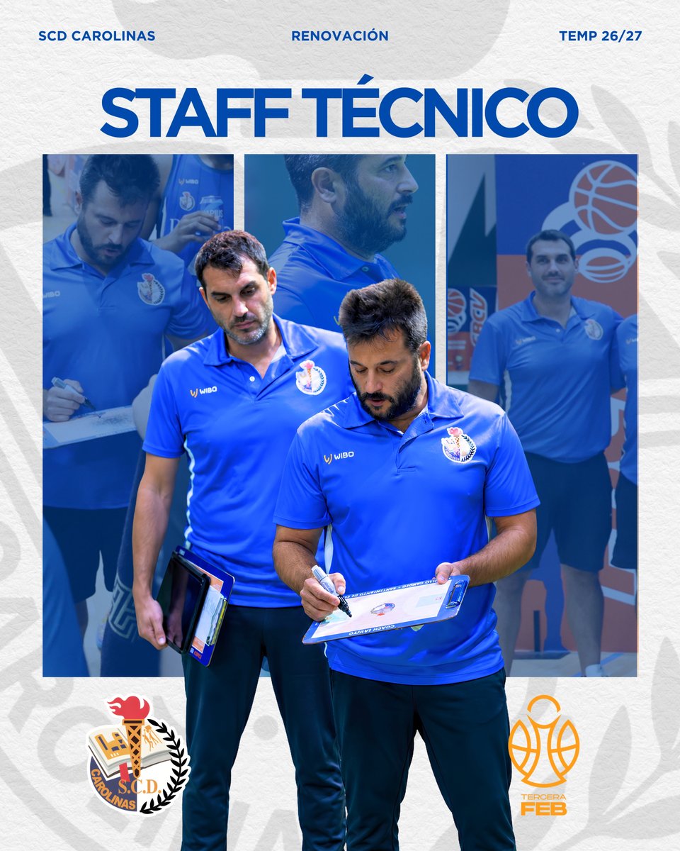 scdcarolinas's tweet photo. ✅ 𝗦𝗧𝗔𝗙𝗙 𝗧𝗘́𝗖𝗡𝗜𝗖𝗢 🏀 𝙏𝙀𝙍𝘾𝙀𝙍𝘼 𝙁𝙀𝘽

 Javier Ruiz "𝗝𝗮𝘃𝗶𝘁𝗼" y 𝗟𝘂𝗶𝘀𝗺𝗶 Fuentes serán los encargados esta temporada de dirigir a la 𝗦𝗖𝗗 𝗖𝗮𝗿𝗼𝗹𝗶𝗻𝗮𝘀 en su 7ª temporada en 𝗧𝗘𝗥𝗖𝗘𝗥𝗔 𝗙𝗘𝗕 🥉

#scdcarolinas #alicante #baloncesto https://t.co/So8gufl0tt