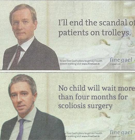 IrexitFreedom's tweet photo. The same party. The same broken promises. Reject the political establishment. Support #Irishfreedom https://t.co/w2KRUv6o1Q