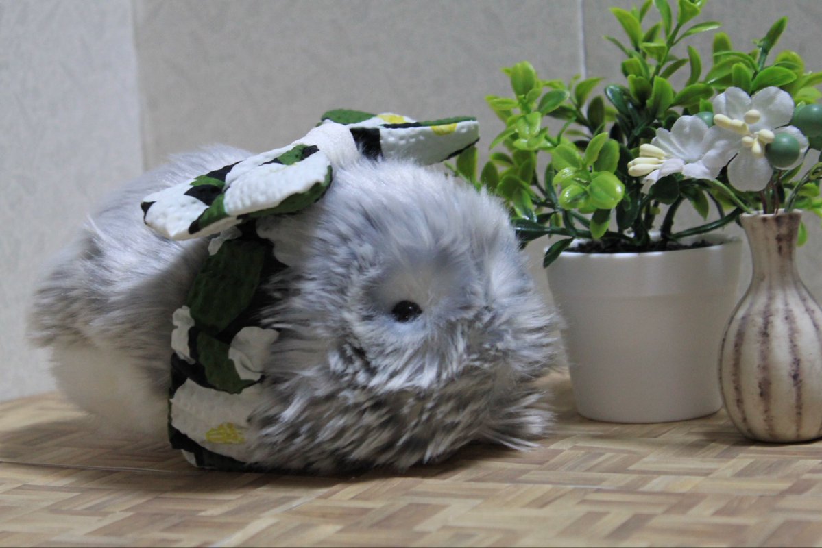 Sabure_yaa's tweet photo. ふぅちゃんに新しいリボンを作ったよ🪡
これを着けていっぱいお出かけしようね〜🎀
⁡
 #moflindays 
#moflin 
  #手芸 https://t.co/LIJFMCCxIu