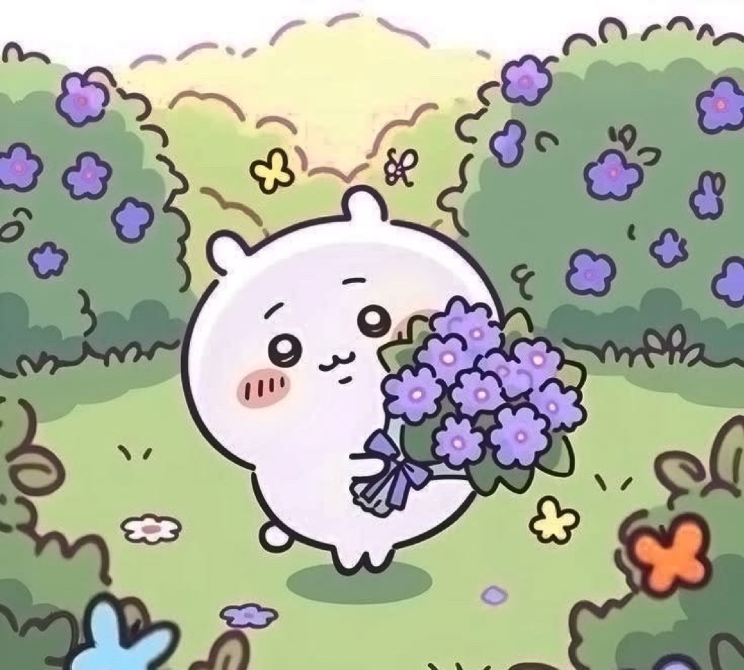 Chiikawa_on_s's tweet photo. gchiikawa! 

i brought you some flowers today, friends!

#ちいかわ https://t.co/OvXQ9qubTi