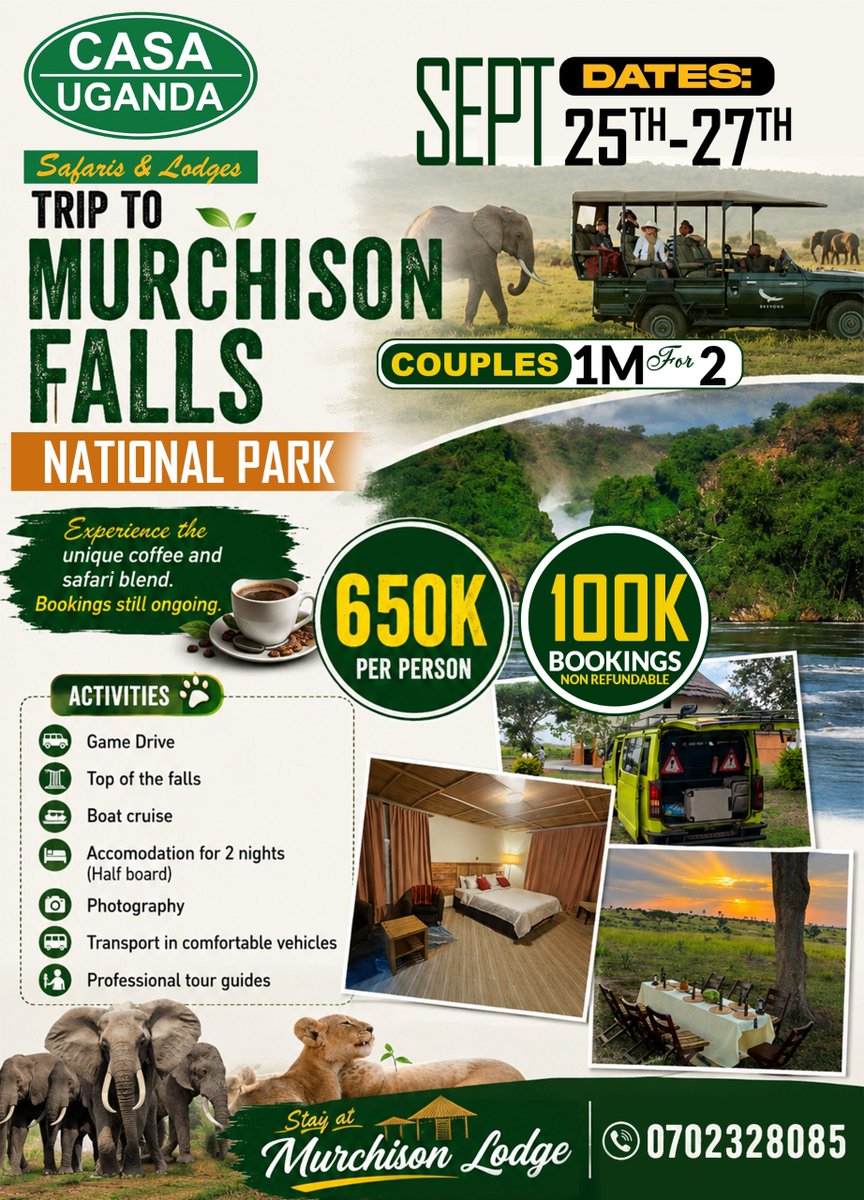 NaminyaSaleh's tweet photo. #Murchisonfallcoffeelodge 

Lets go home! https://t.co/Kd7xLVRXRx
