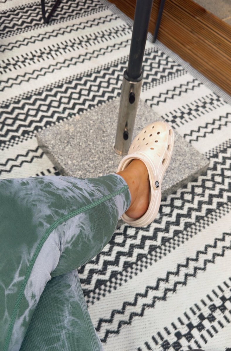 Rituals4Ruby's tweet photo. My crocs need a wipe, they’re meant to be white! 😭🤣 https://t.co/vNhBFzqu3c